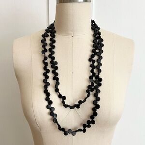 Black Beaded Necklace